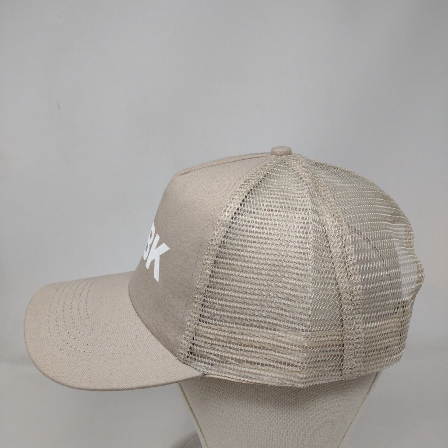 YRBK Snapback Trucker Hat Tan OSFA Adjustable Mesh Back 6 Panel Hit Wear
