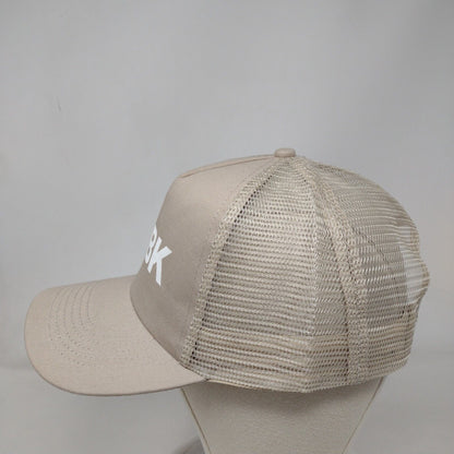 YRBK Snapback Trucker Hat Tan OSFA Adjustable Mesh Back 6 Panel Hit Wear