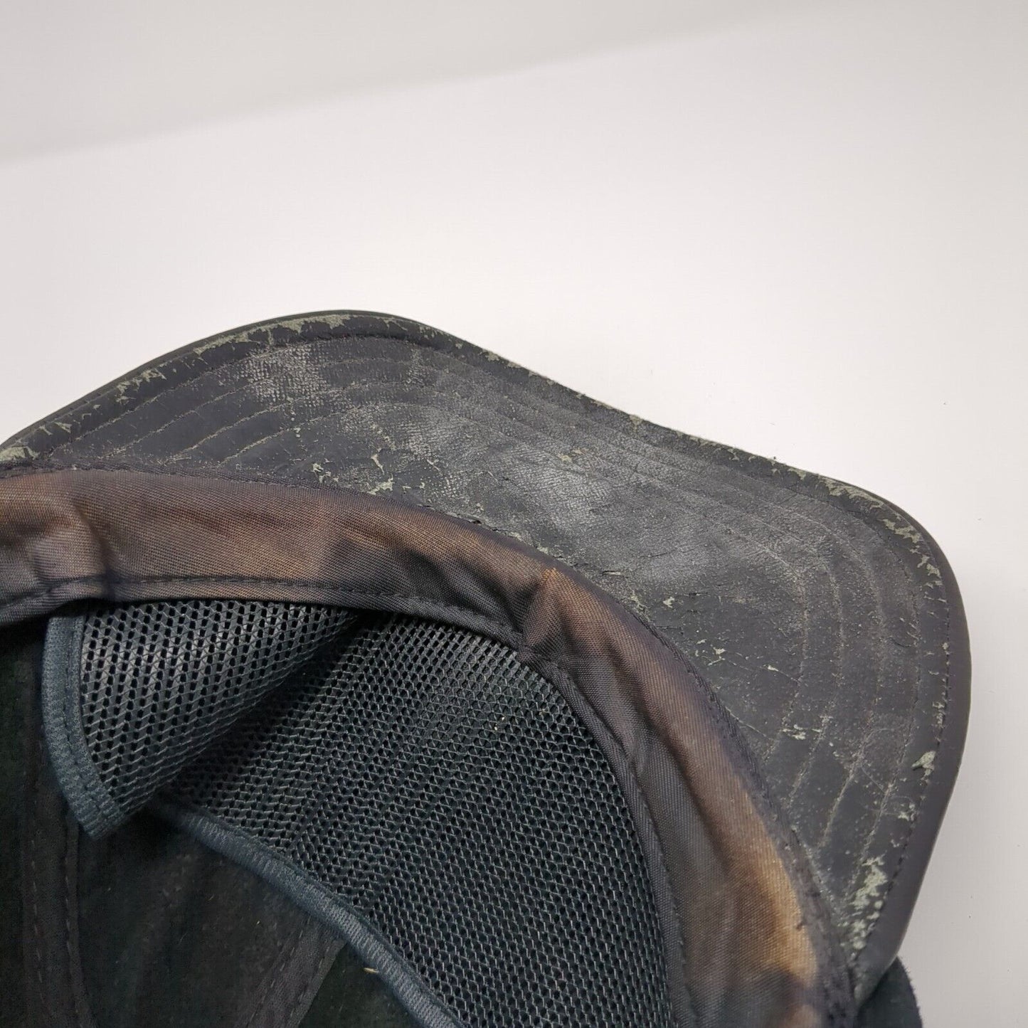 Unbranded Slideback Hat Black One Size Adjustable Genuine Leather Blank