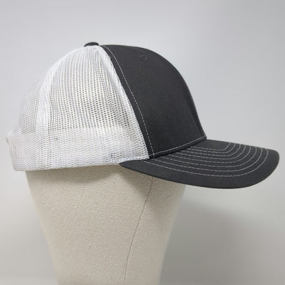 Richardson Trucker Hat Gray One Size Blue Ribbon Mesh Back Snapback Embroidered