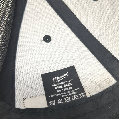 Milwaukee Snapback Mesh Back Trucker Hat Black One Size Adjustable