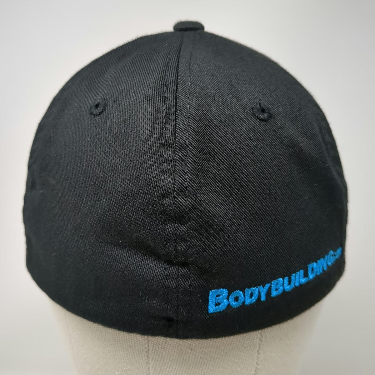 Flexfit Baseball Cap Black M Bodybuilding Logo Stretch Fit Training Workout Hat
