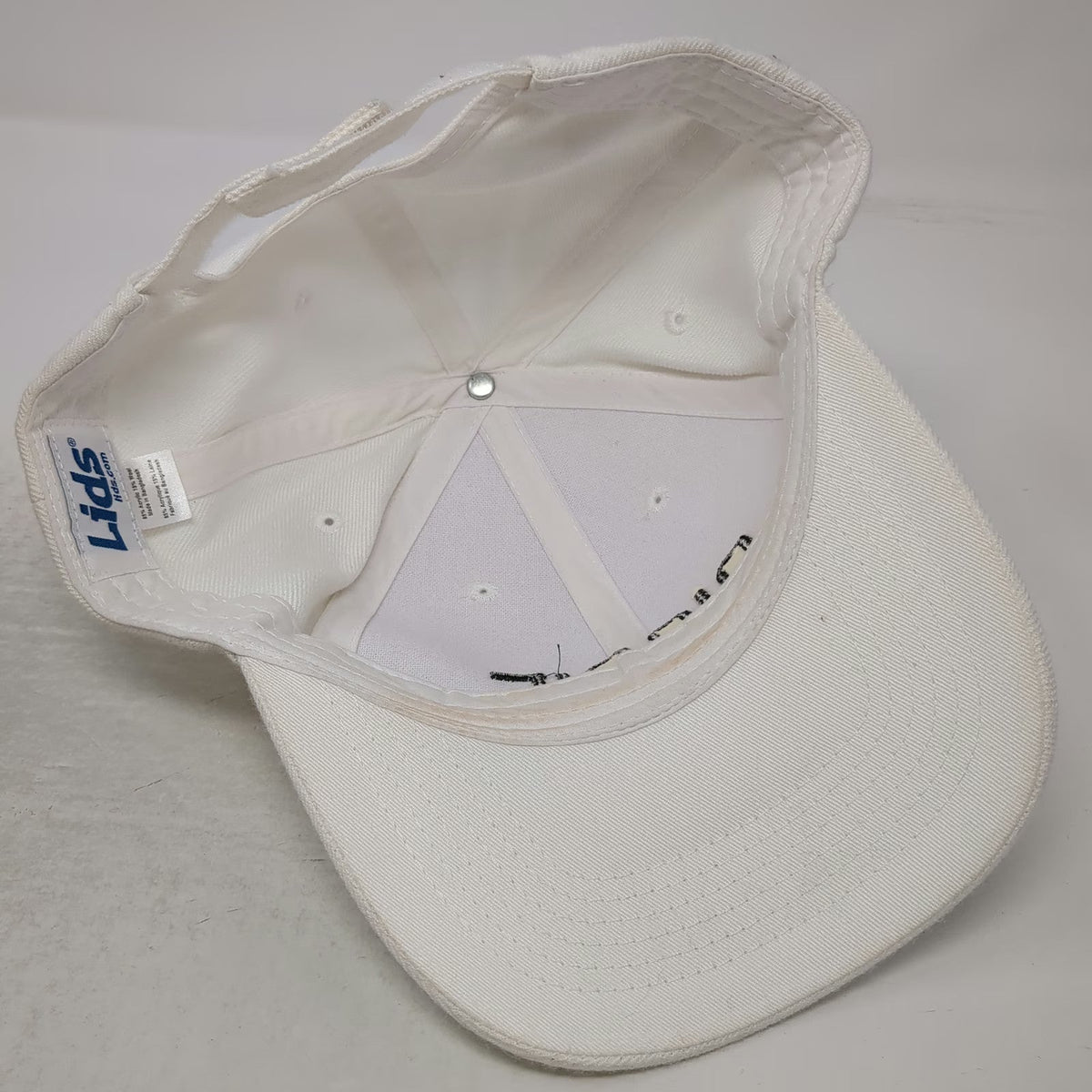 Lids Baseball Cap White One Size Biggie Embroidered Strapback Hat Acrylic Blend