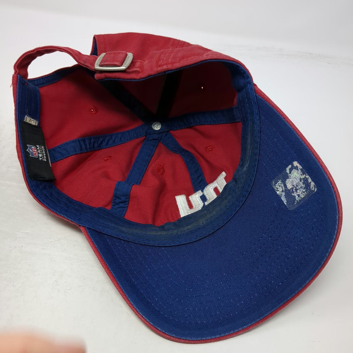 New York Giants NFL Reebok Cap Red One Size Adjustable Slideback Embroidered Hat