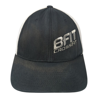 BFIT CrossFit Fitted Trucker Hat Black One Size Mesh Back Yupoong