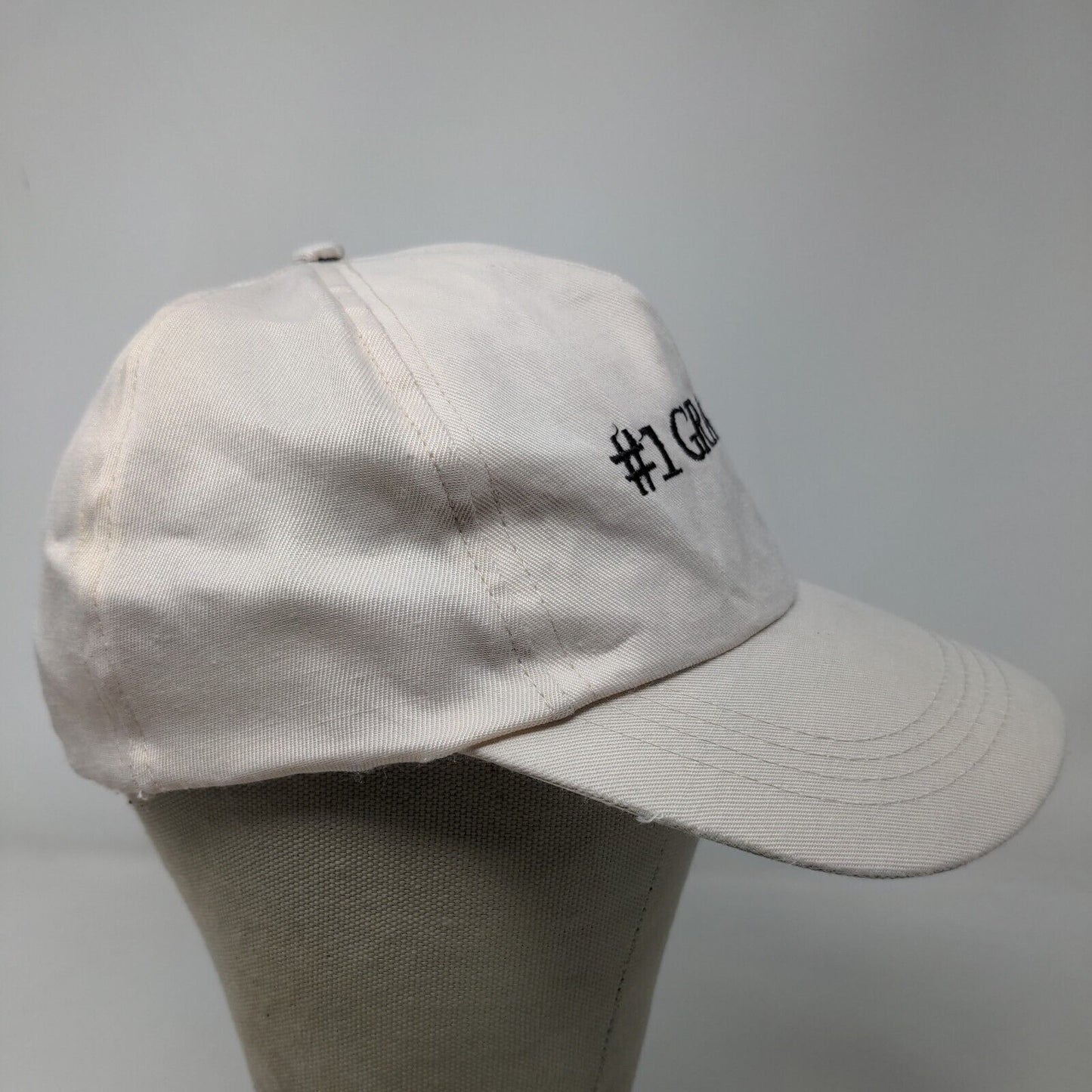 Unbranded Men's Snapback Hat Cream Adjustable Embroidered #1 Grandpa Logo