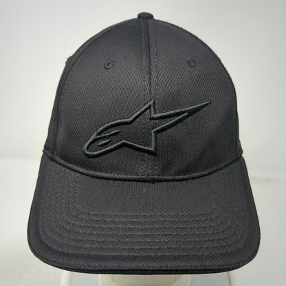 Alpinestars Baseball Cap Black XL Fitted Tonal Logo Stretch Fit Motorsports Hat