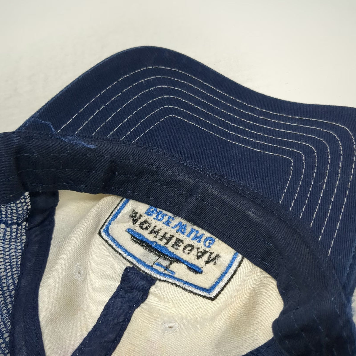 Brewery Branding Co Monhegan Brewing Co Trucker Hat Blue One Size Mesh Snapback