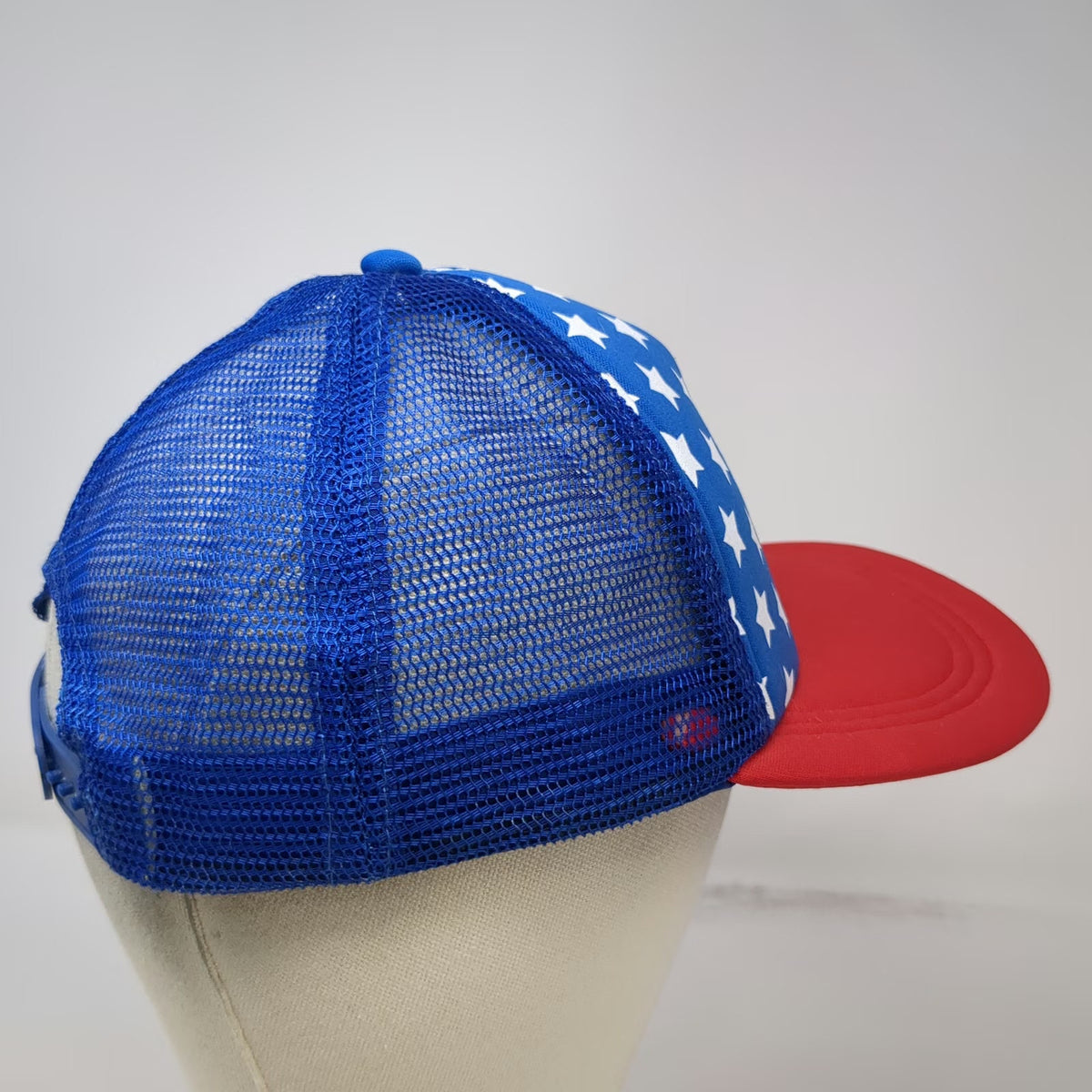 Blue Red White Stars Pattern Mesh Back Snapback Trucker Hat One Size