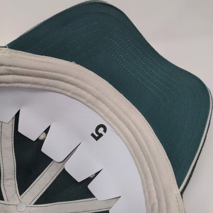 Flamingo Strapback Hat Green OSFA Adjustable Embroidered 6 Panel Cotton