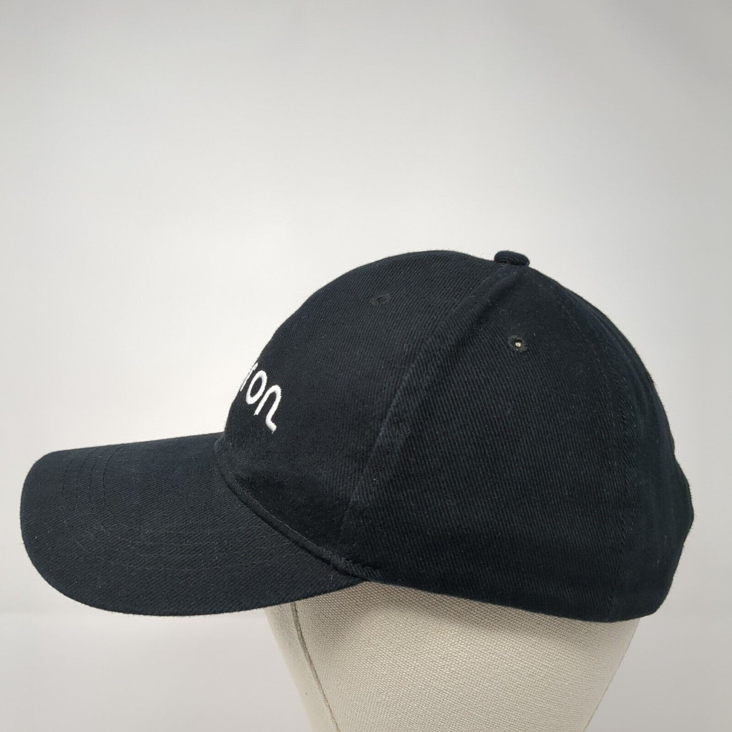 Micron Slideback Hat Black One Size Adjustable Embroidered 6 Panel
