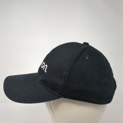 Micron Slideback Hat Black One Size Adjustable Embroidered 6 Panel