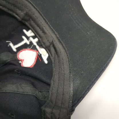 I Love NY Slideback Hat Black One Size Adjustable Embroidered Solid