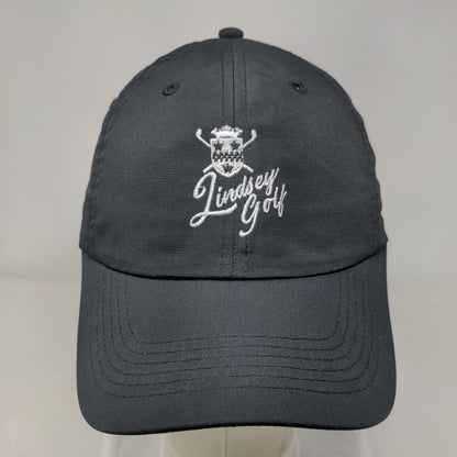 Lindsey Golf Est. 1981 Strapback Hat Black OS Adjustable Embroidered Imperial