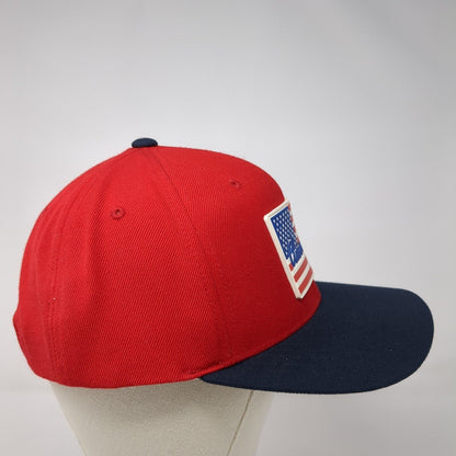 American Flag Strapback Hat Multicolor OS Adjustable Patriotic Pacific Headwear