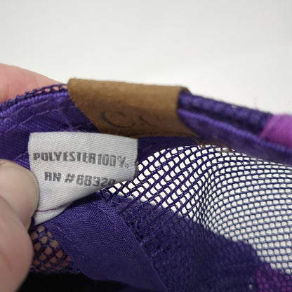 C.C Exclusives Strapback Trucker Hat Purple One Size Mesh Back Ponytail