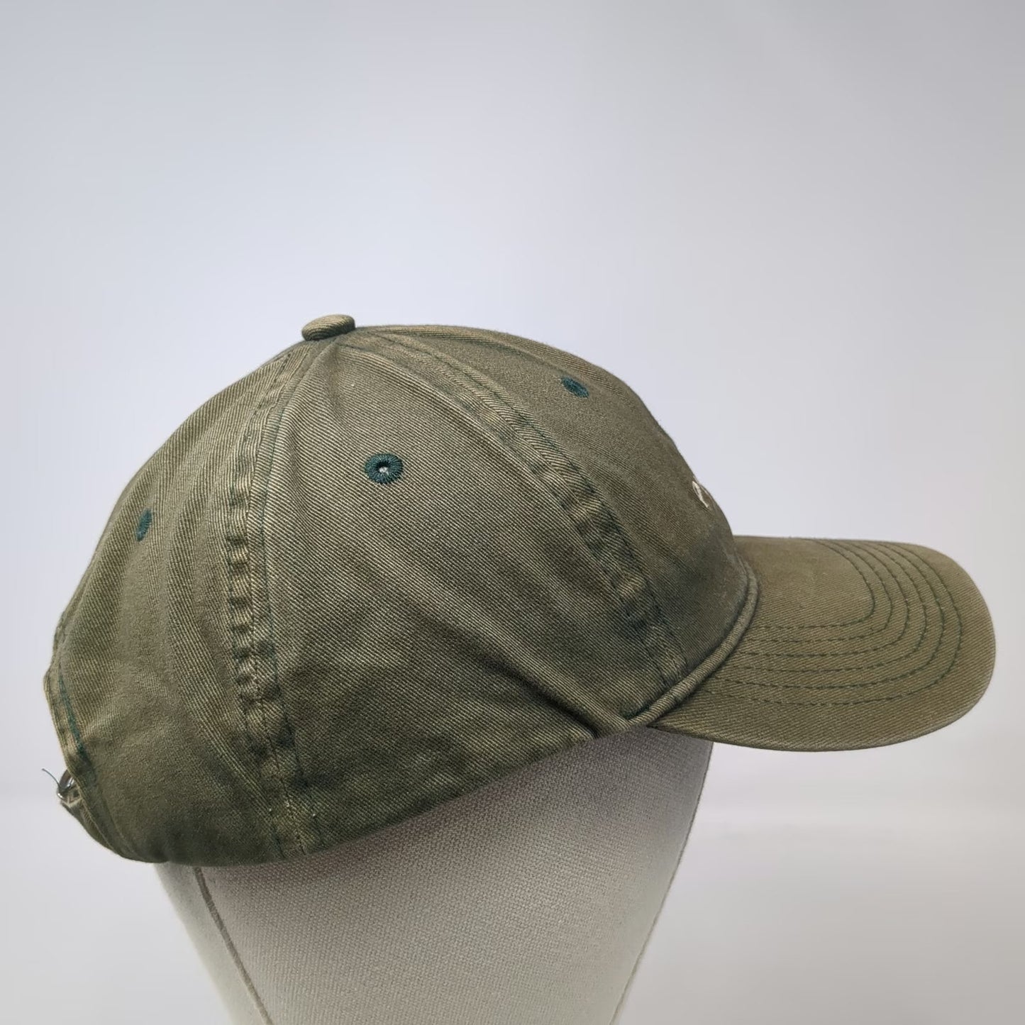 Pizzaslime Baseball Cap Green One Size Embroidered Logo Adjustable Slideback Hat