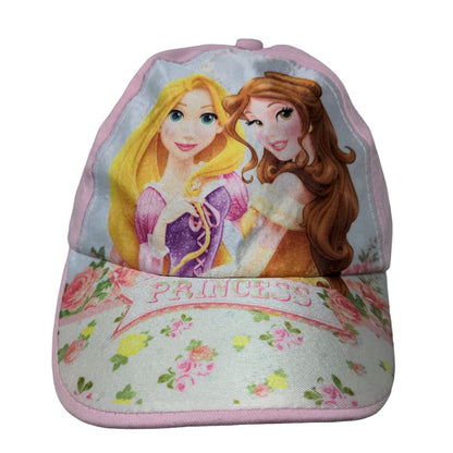 Disney Princess Girl's Strapback Hat Pink Rapunzel Belle Graphic Logo