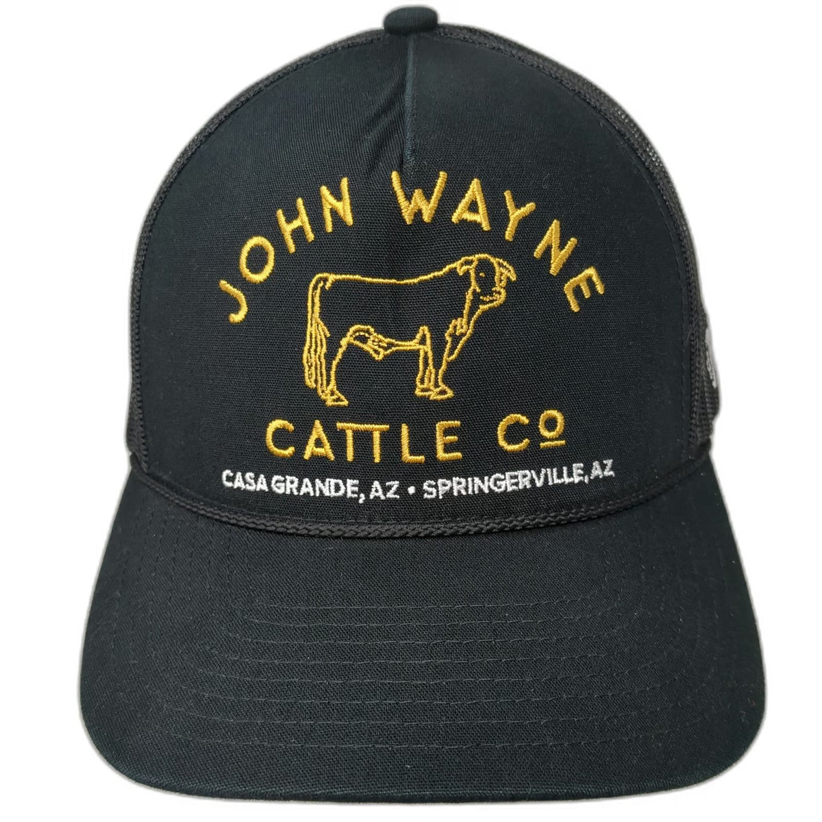 Hooey Trucker Hat Black One Size John Wayne Cattle Co Arizona Mesh Snapback