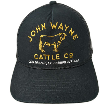 Hooey Trucker Hat Black One Size John Wayne Cattle Co Arizona Mesh Snapback