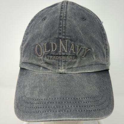 Old Navy Baseball Cap Gray M Washed Cotton Tonal Logo Slideback Hat
