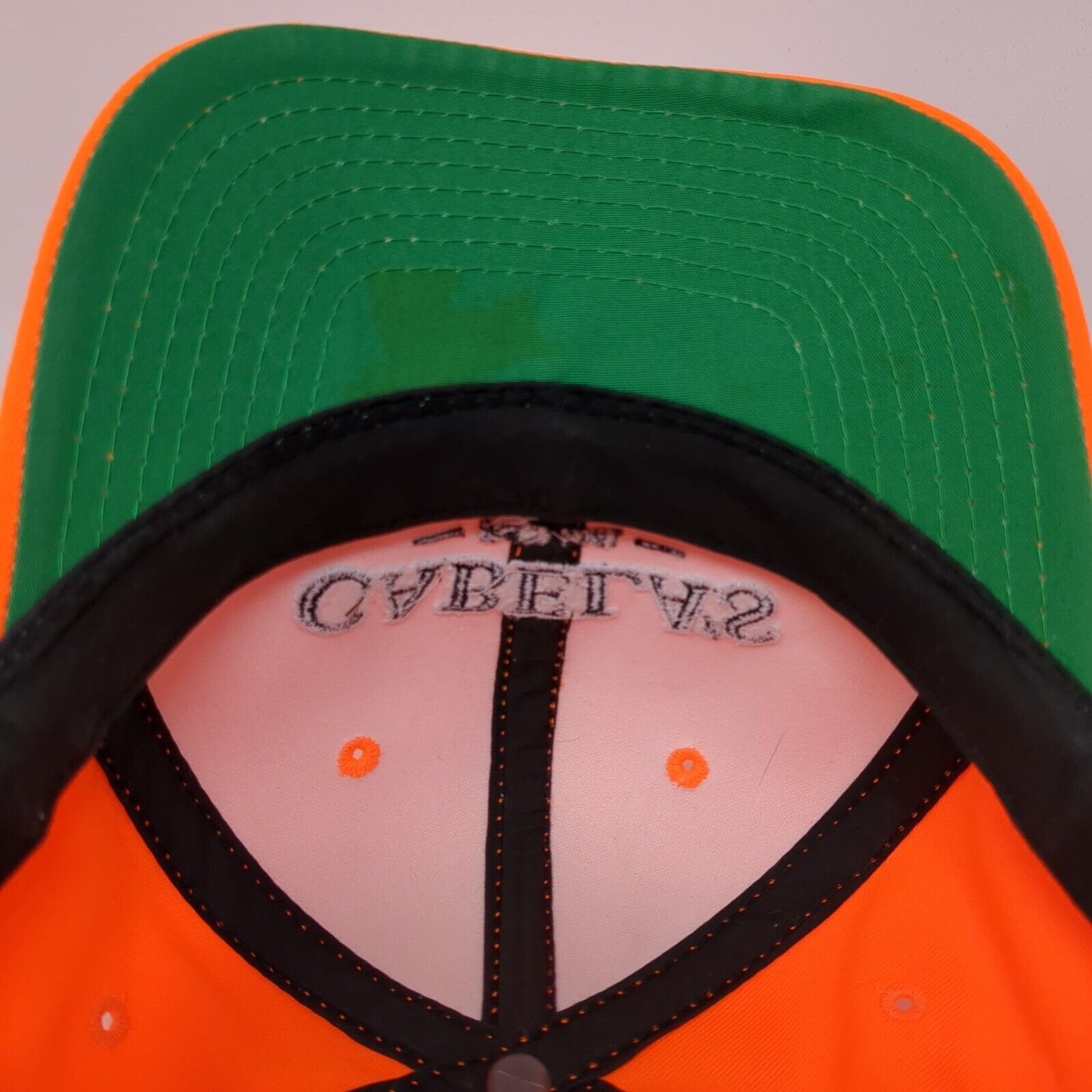 Cabela's Est. 1961 Snapback Hat Orange OS Adjustable Embroidered Outdoor Cap
