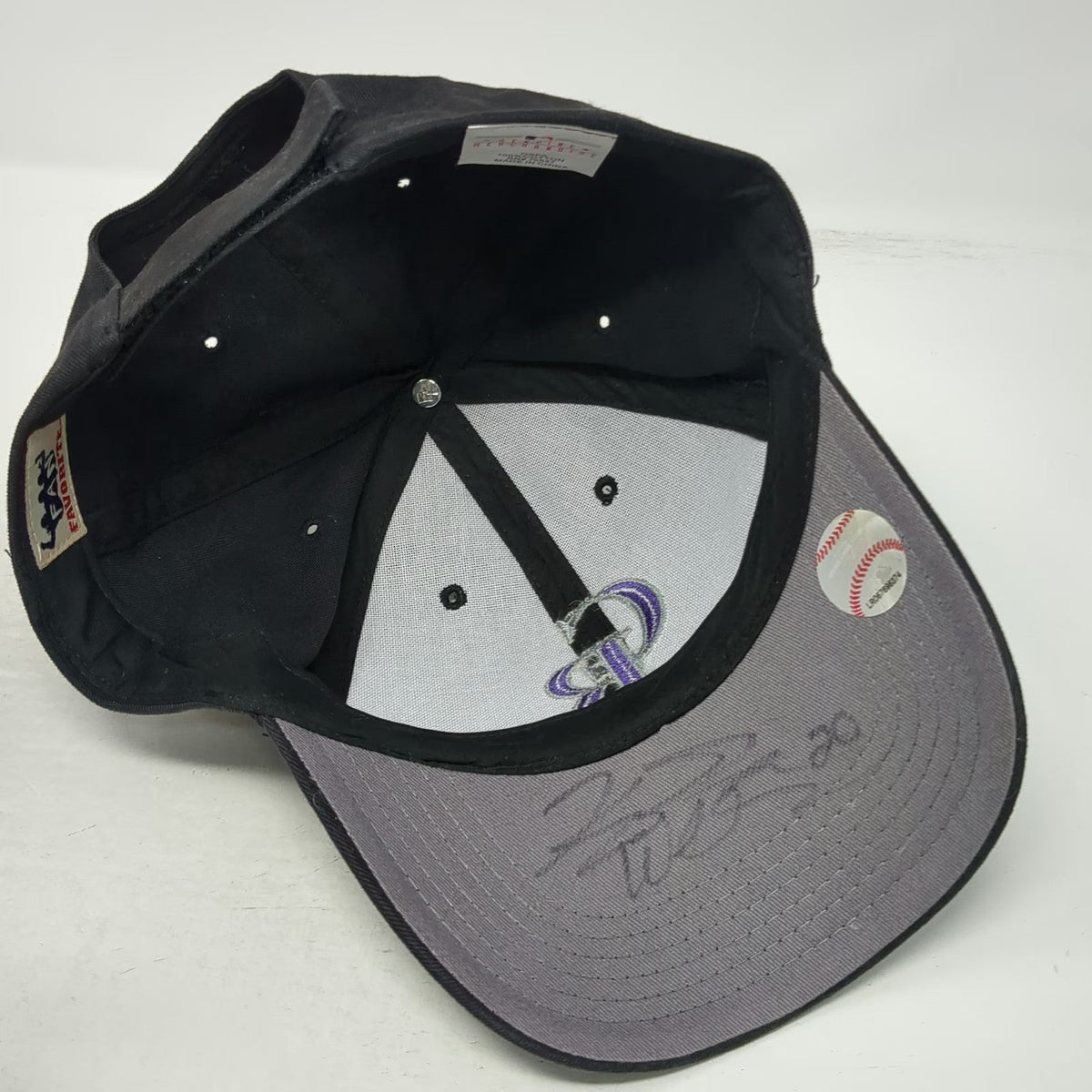 Fan Favorite Colorado Rockies MLB Baseball Cap Black One Size Signed Autograph