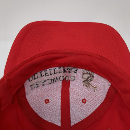 Deadwood Outfitters LLC Snapback Hat Red One Size Adjustable Embroidered Otto