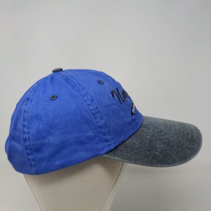 Distinctive Headwear Men's Strapback Hat Blue Embroidered Naples Florida Logo