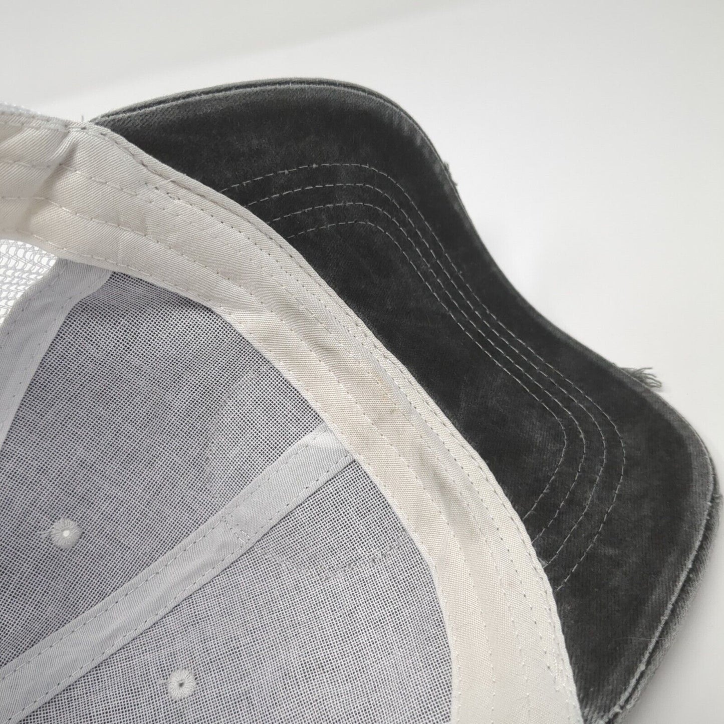 Driveway Drinker Strapback Trucker Hat Gray One Size Adjustable Mesh Distressed