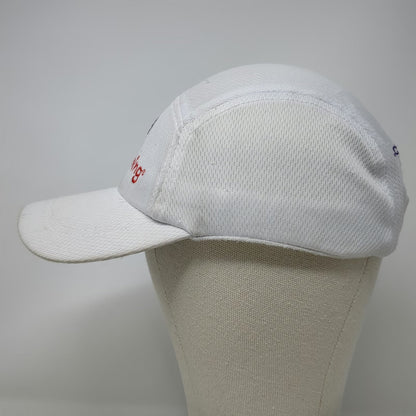 White 5 Panel One Size ChiRunning Strapback Mesh Performance Running Sport Hat