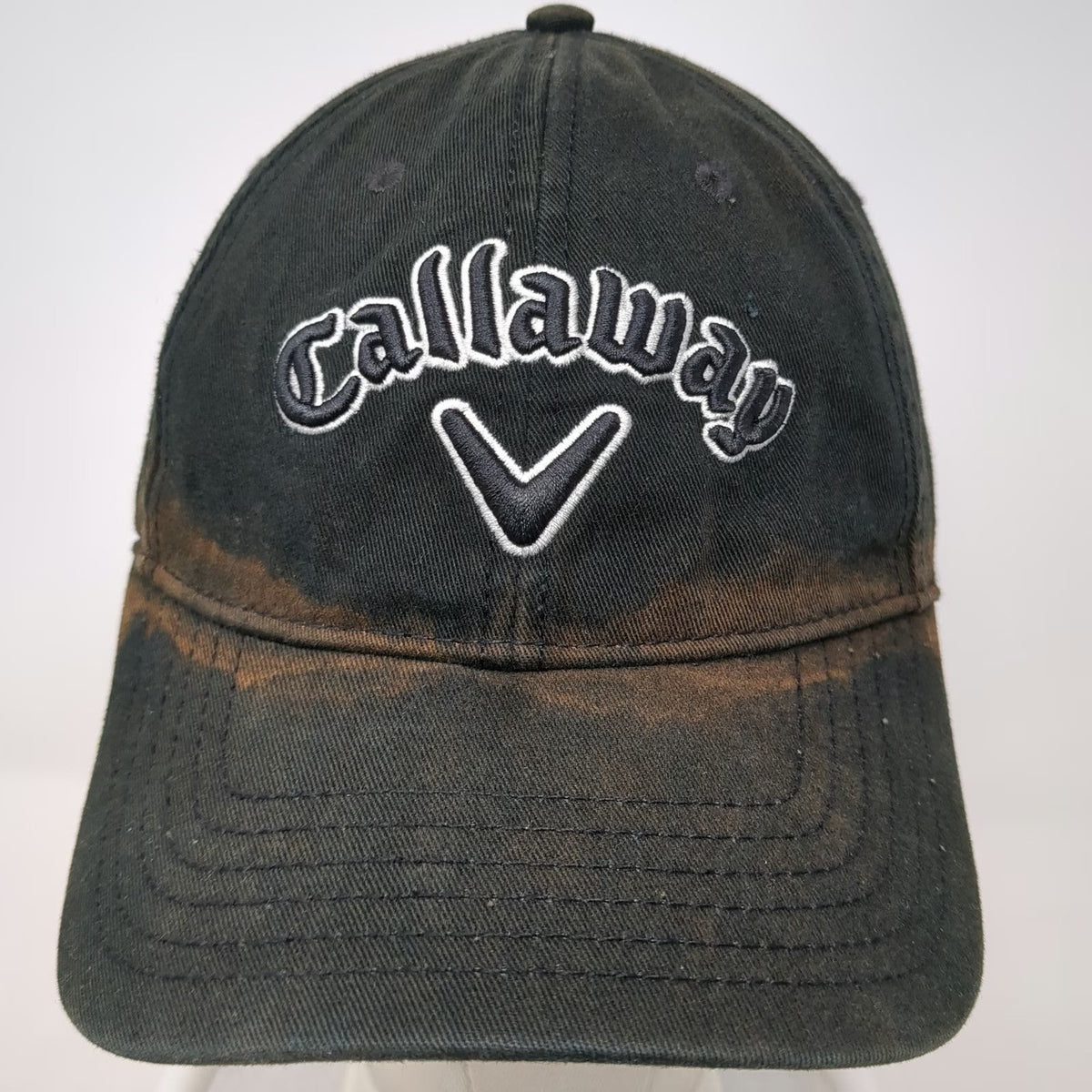 Callaway Baseball Cap Black One Size Slideback Cotton Adjustable Logo Golf Hat