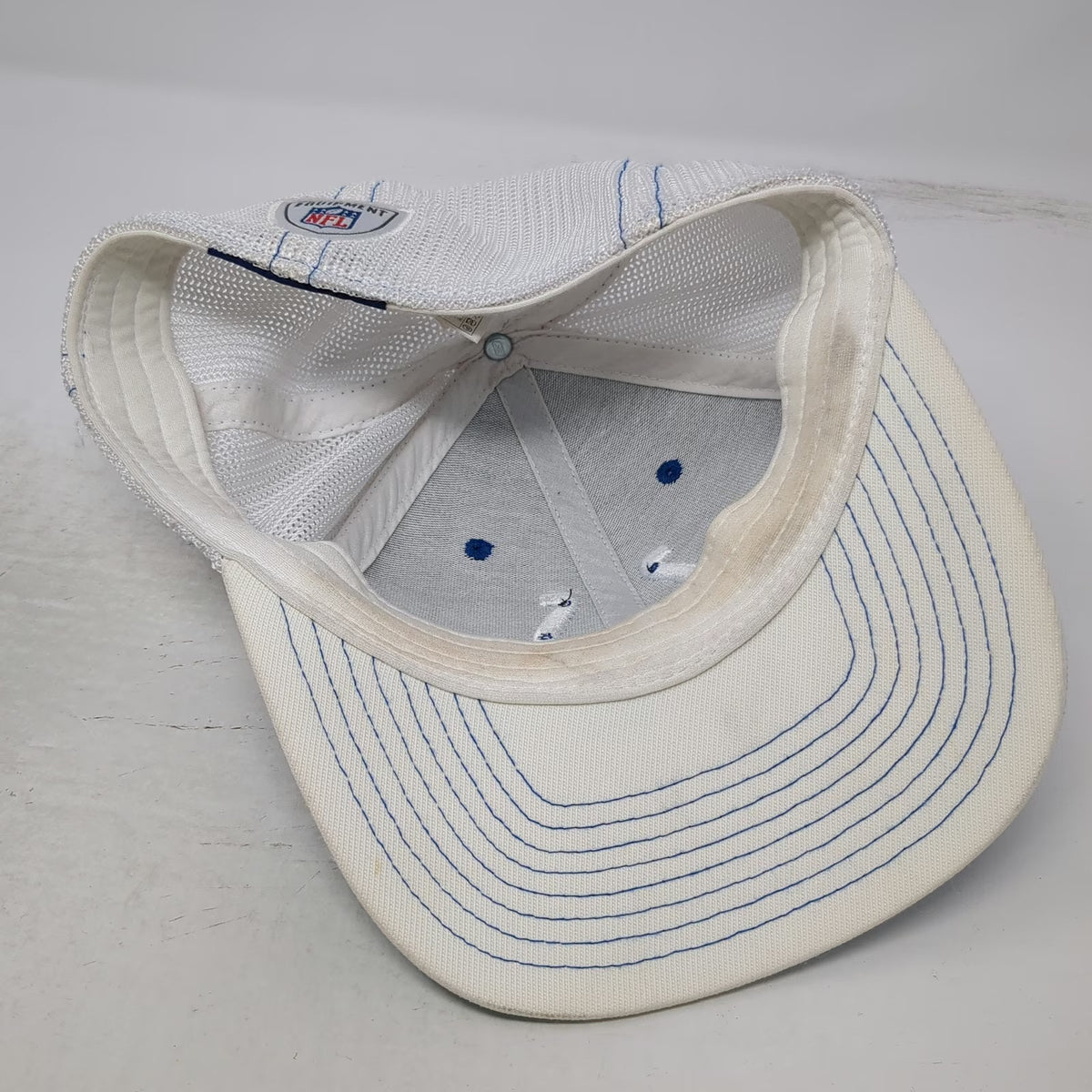 Reebok NFL Indianapolis Colts Cap Hat Blue White Gray One Size Mesh Sideline