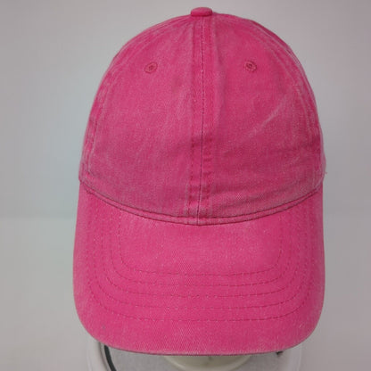 Unbranded Strapback Hat Pink One Size Adjustable Vented Holes 6 Panel Blank