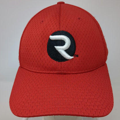 Richardson Baseball Cap Red 7 1/4 Pro Model Mesh Fitted White Black R Logo Hat