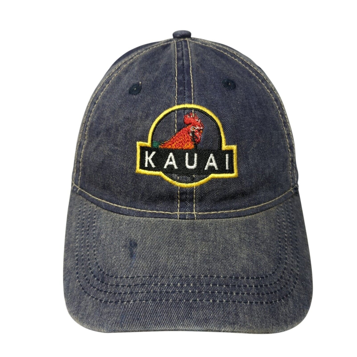 Kauai Strapback Hat Blue One Size Adjustable Embroidered Denim Headmost