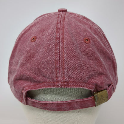 HC Baseball Cap Red White One Size Rose All Day Embroidered Strap Cotton Hat