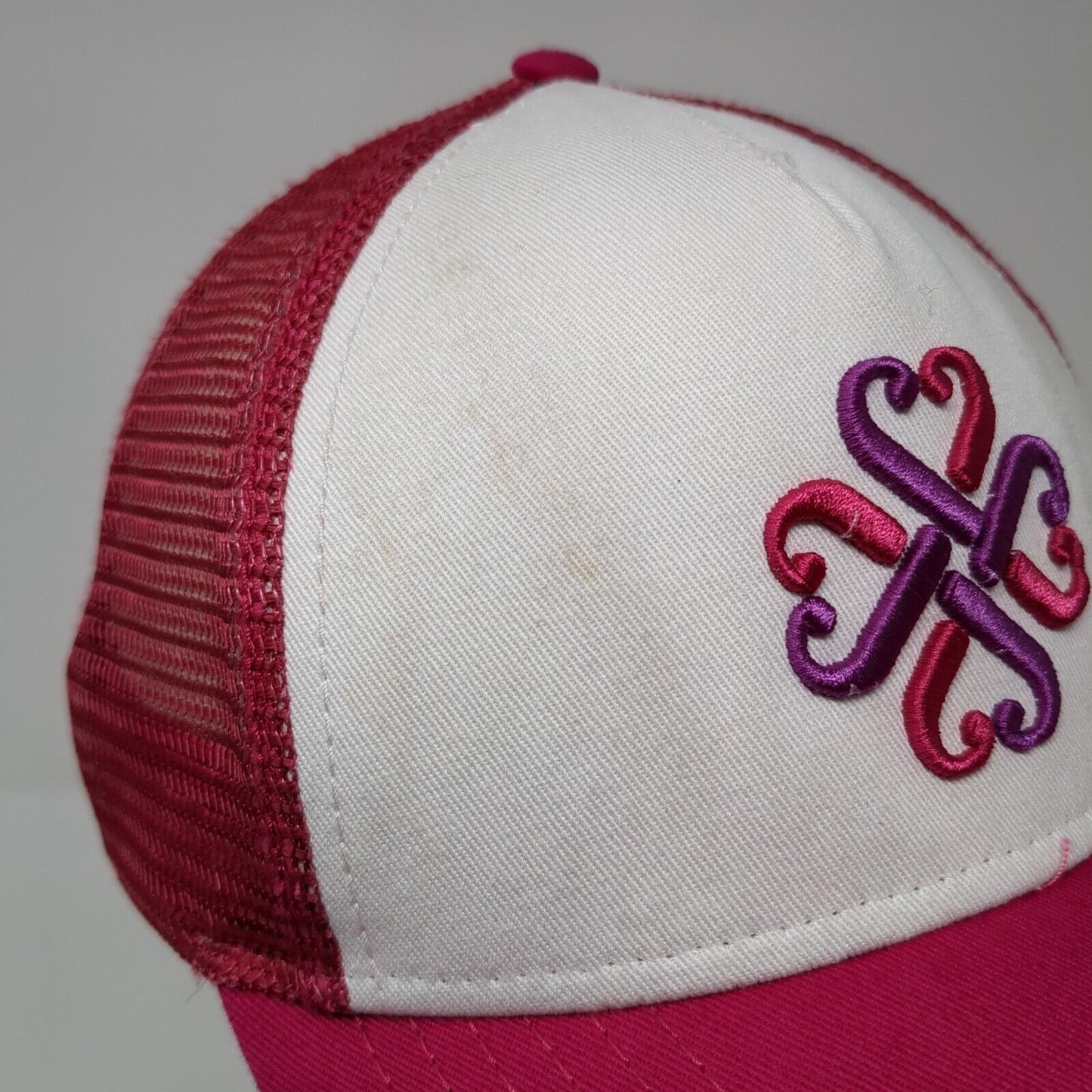 Jamberry Slideback Mesh Back Trucker Hat Pink OSFA Adjustable Embroidered