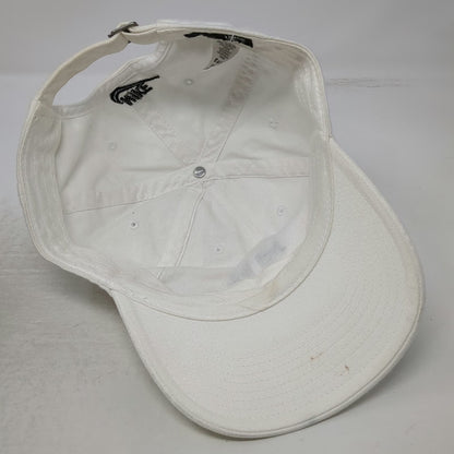 Nike Baseball Cap White One Size Just Do It Swoosh Logos Cotton Slideback Hat