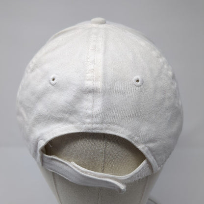 Unbranded Strapback Hat Arctic White One Size Adjustable 6 Panel Blank