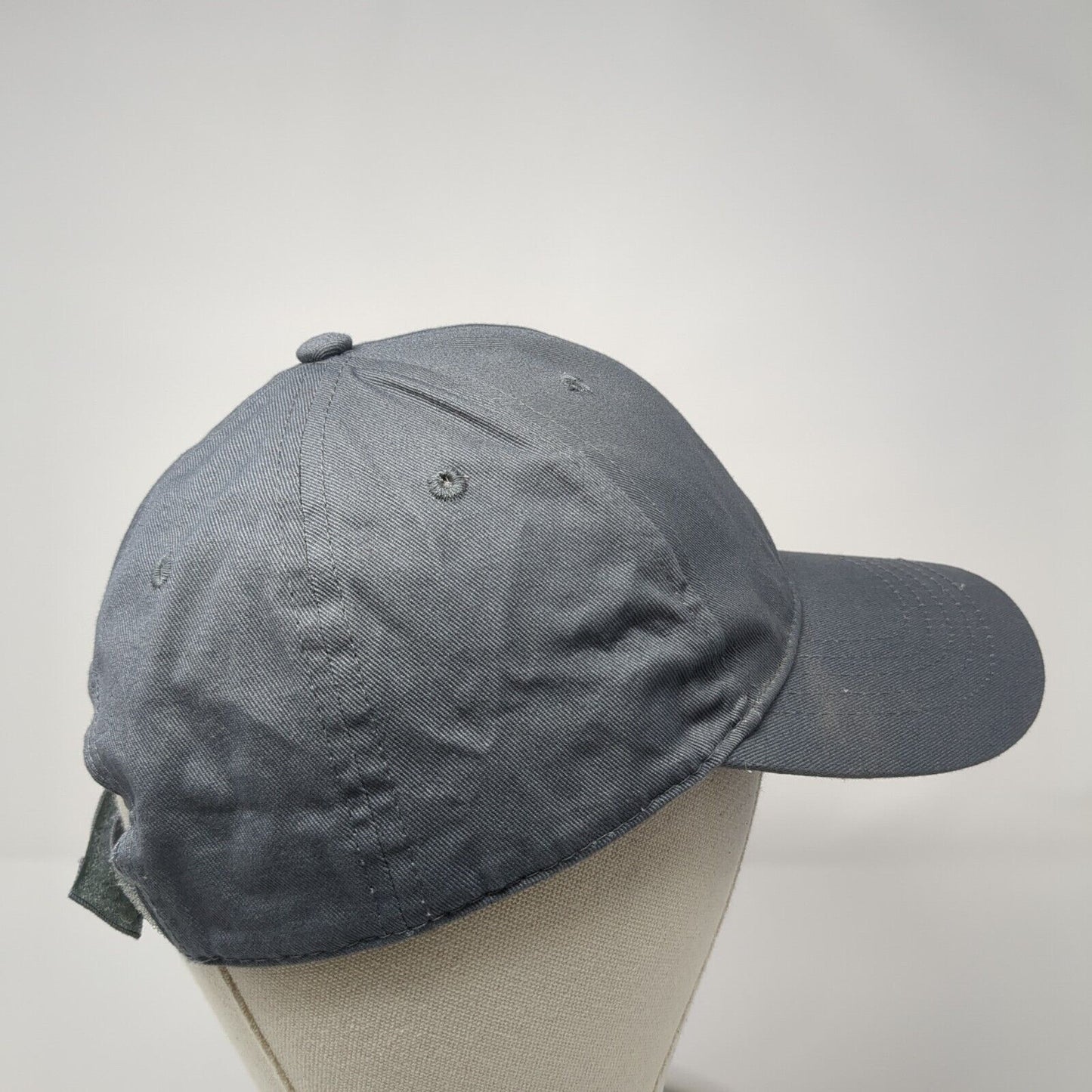 Unbranded Strapback Hat Gray Flannel One Size Adjustable Blank 6 Panel