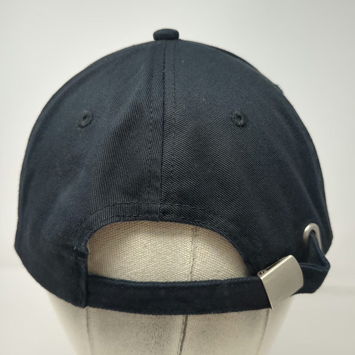 AMOS Peelerz 5 Panel Black Hat One Size Slideback Adjustable Embroidered Cotton
