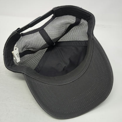 Dakine Gray Aztec Geometric Pattern Leather Patch Trucker Hat One Size Snapback