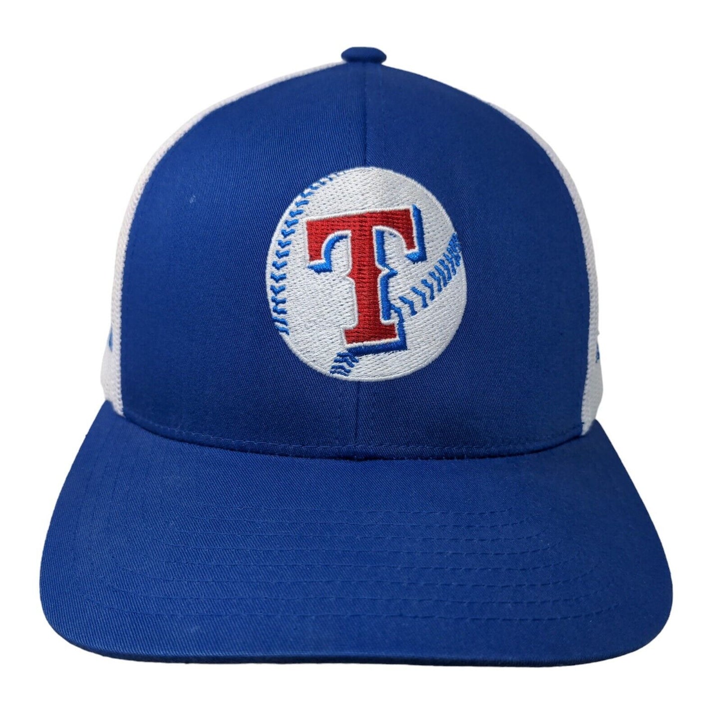 Pacific Headwear Men's Snapback Hat Blue Embroidered Texas Rangers Logo