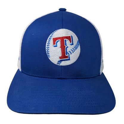 Pacific Headwear Men's Snapback Hat Blue Embroidered Texas Rangers Logo