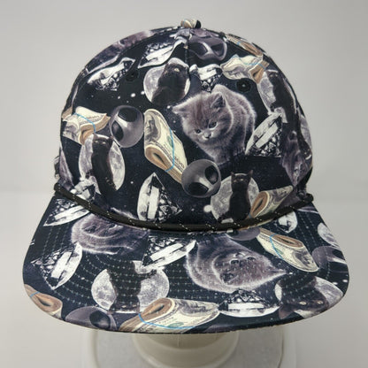 CRSHR Slideback Hat Multicolor OS Adjustable Patch Logo All Over Print Rope