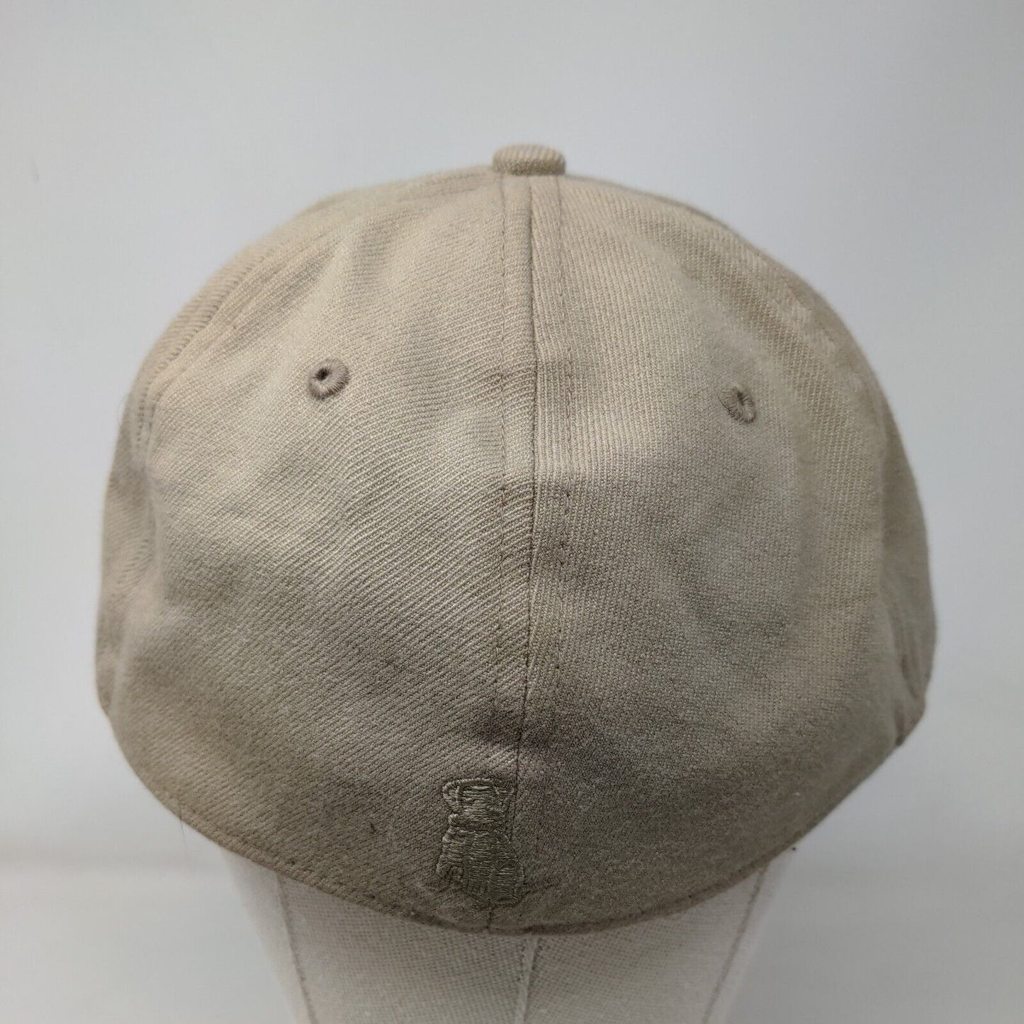 DC Cremieux Fitted Hat Tan Size L/XL Embroidered A-Flex Vented Holes 6 Panel
