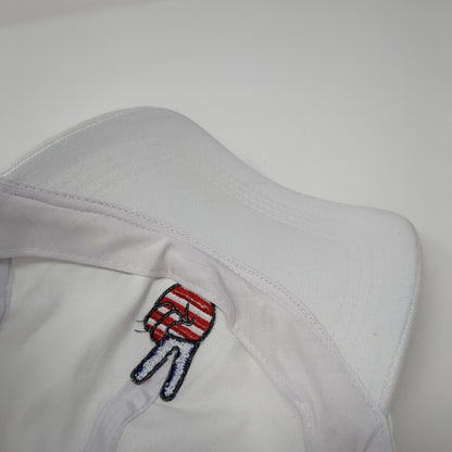 Peace Sign Slideback Hat White One Size Embroidered Patriotic David And Young