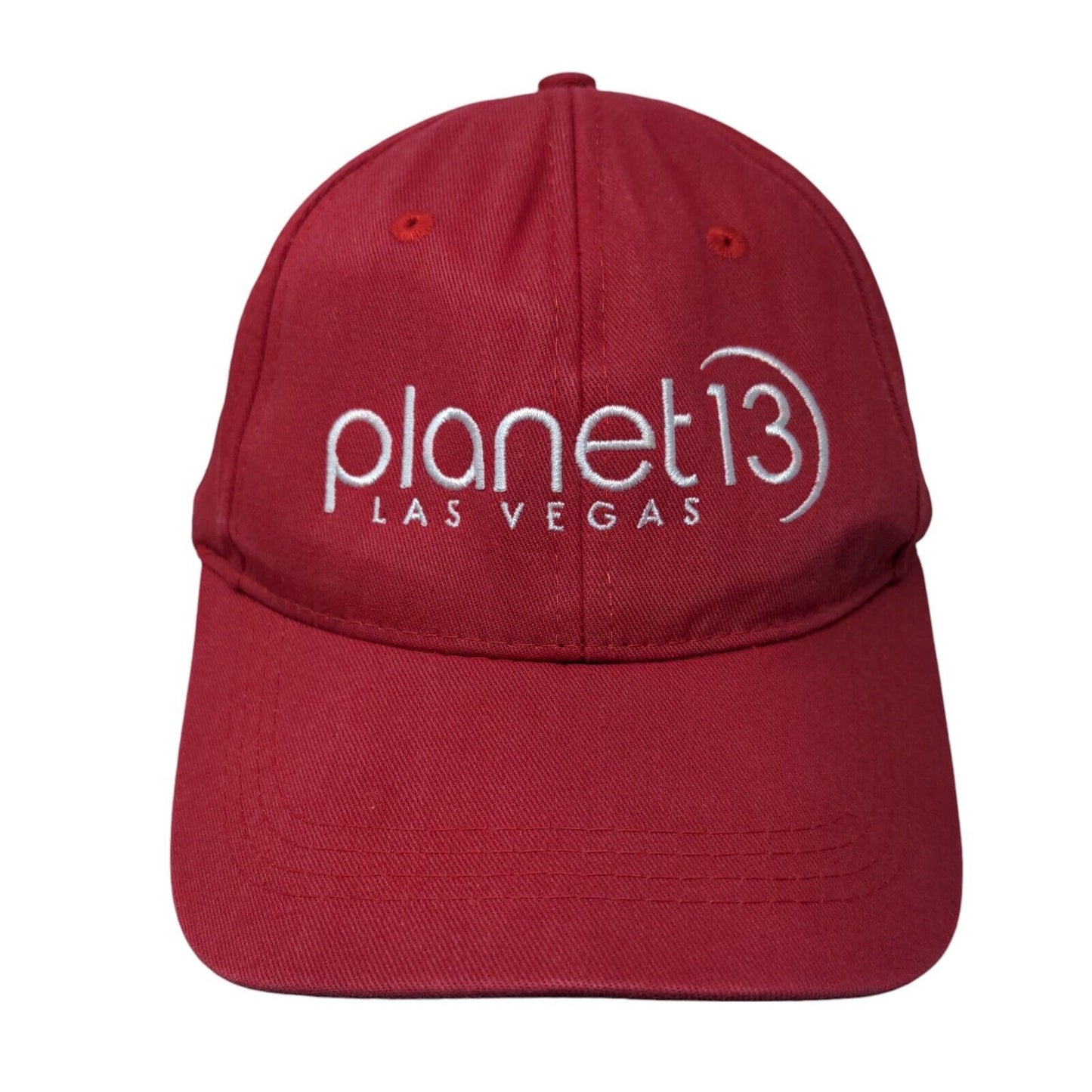Planet 13 Las Vegas Snapback Hat Red One Size Adjustable Embroidered 6 Panel