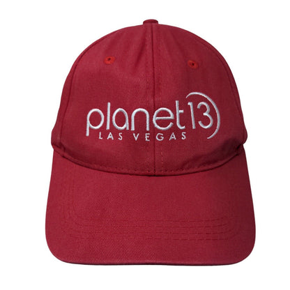 Planet 13 Las Vegas Snapback Hat Red One Size Adjustable Embroidered 6 Panel